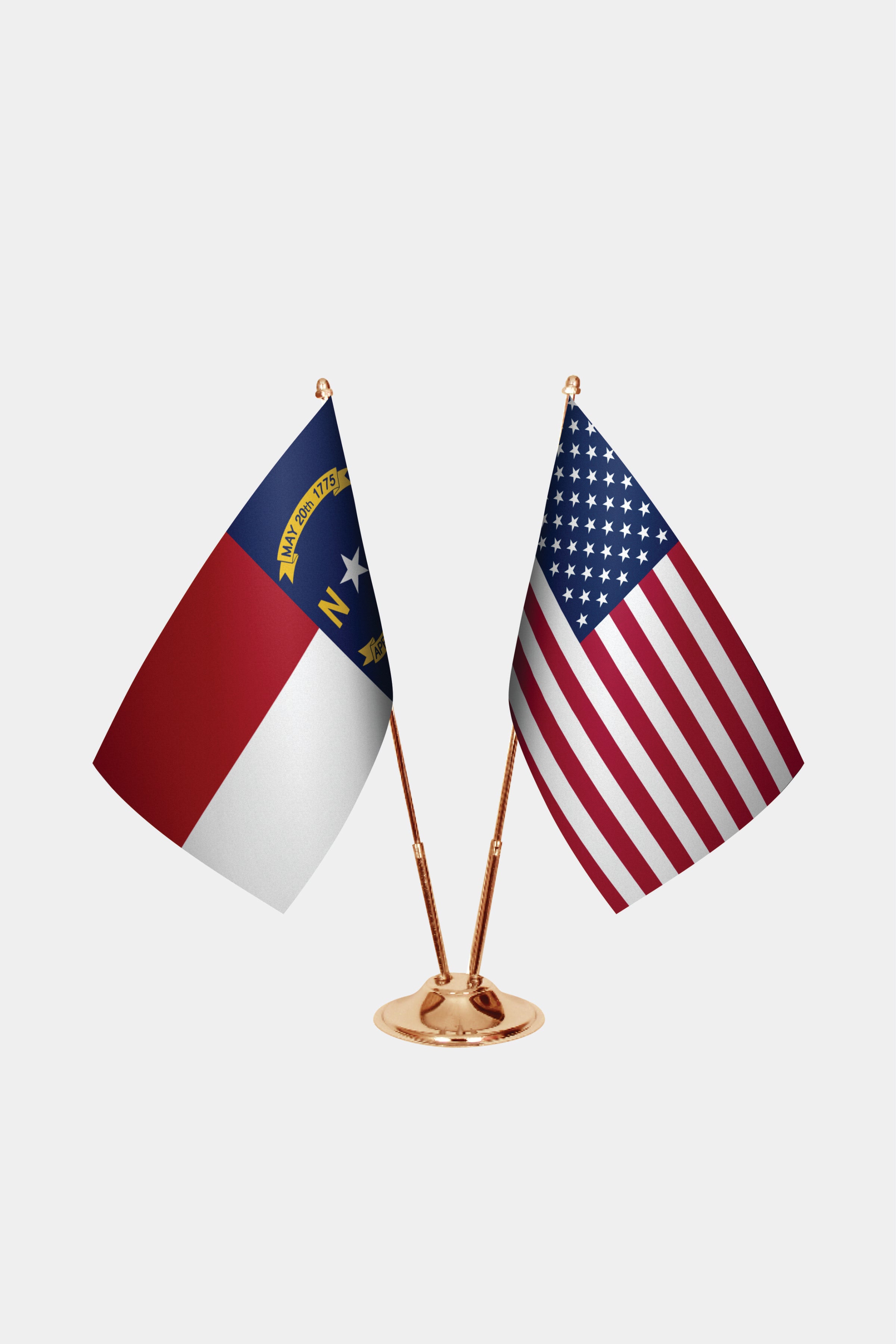 North Carolina Gold Desk Flag