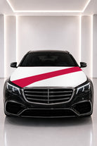 Namibia flag car hood cover fitted on a black car bonnet