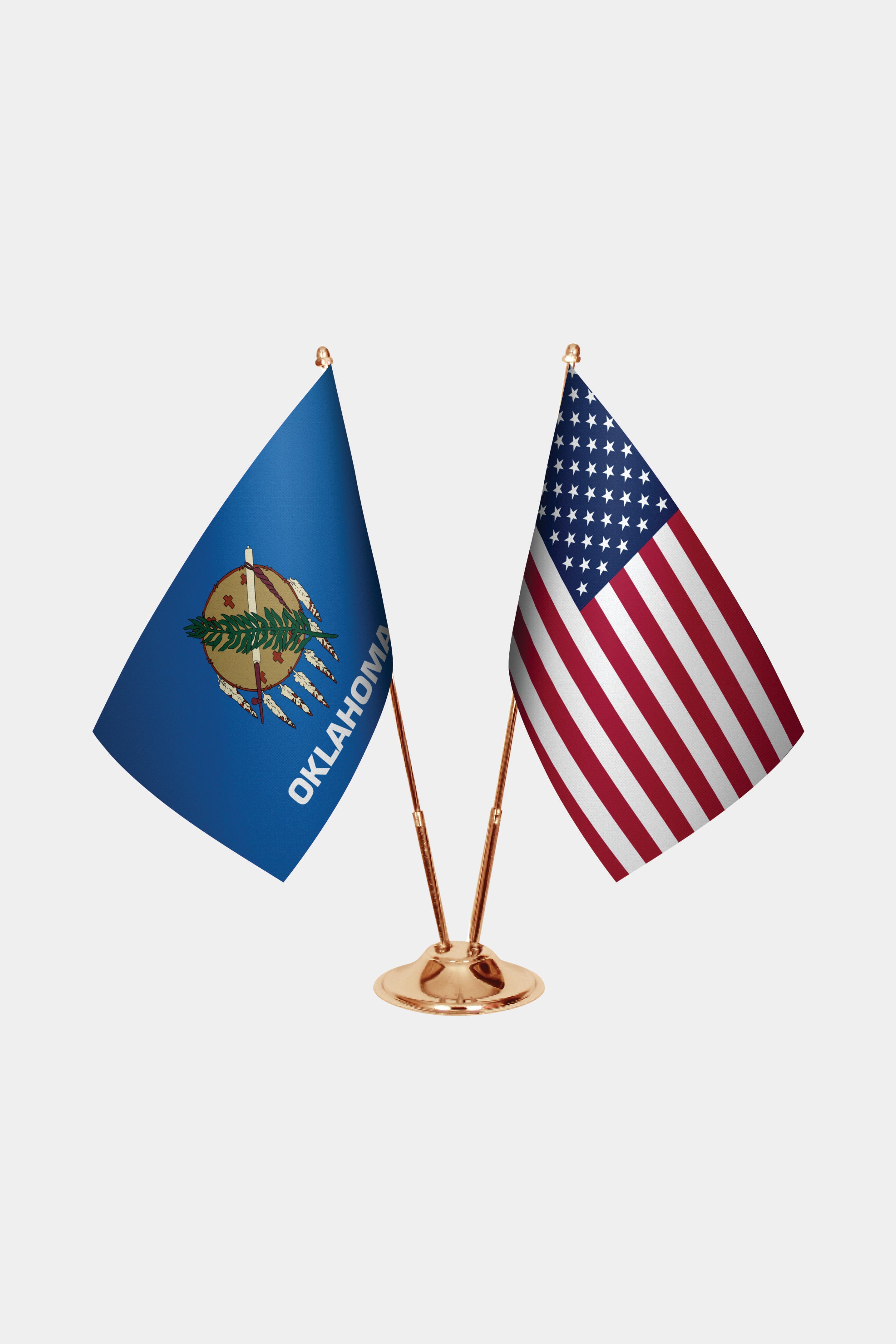 Oklahoma Gold Desk Flag