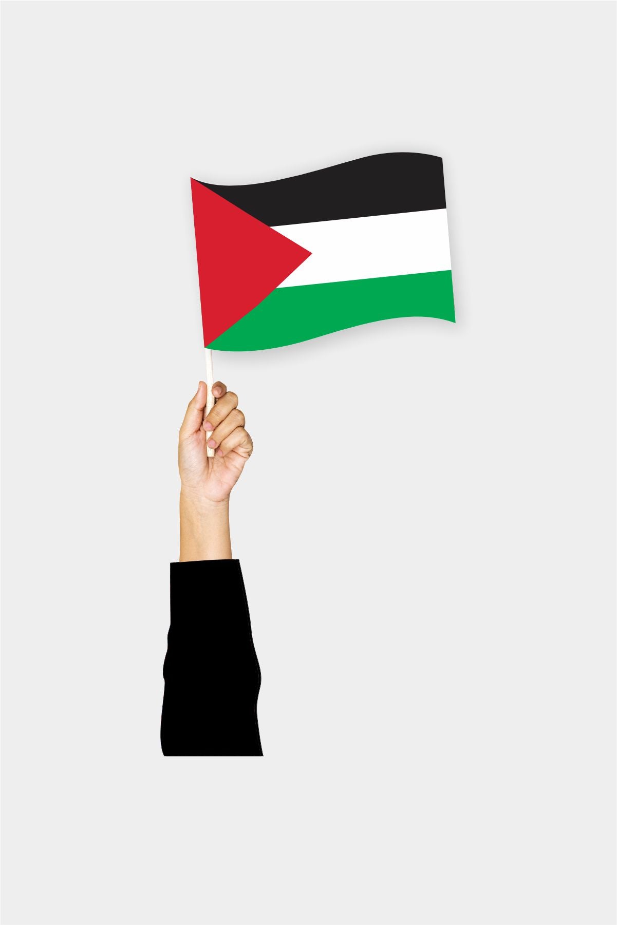 Palestine handheld flag on stick - durable polyester country flag for events and parades