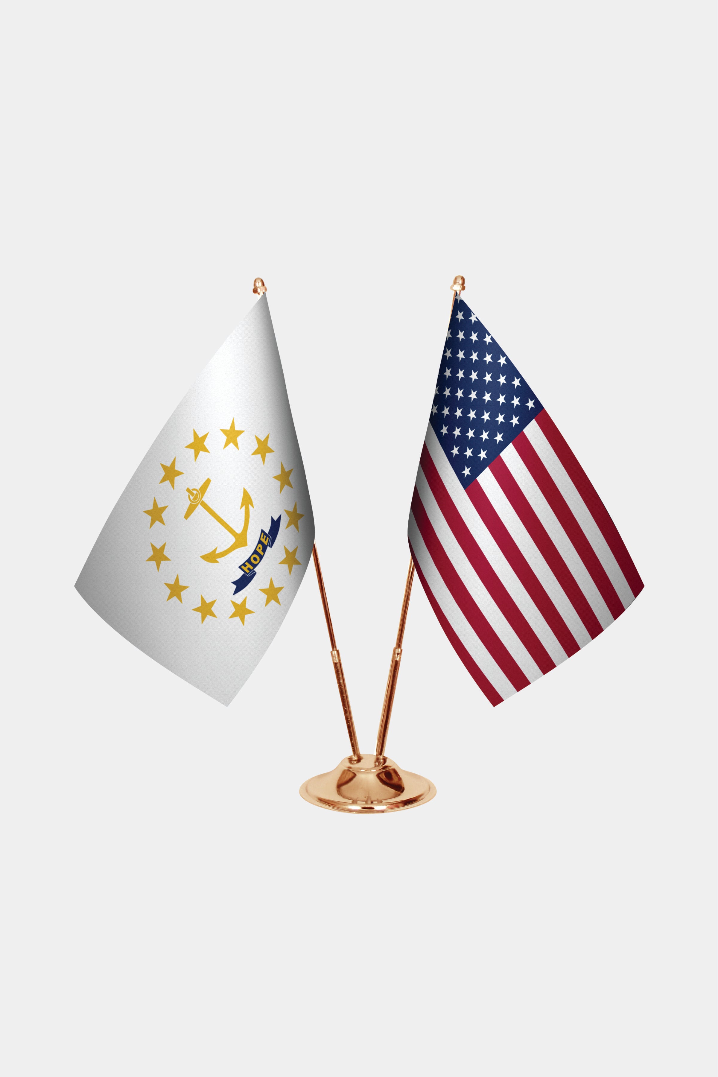 Rhode Island Gold Desk Flag