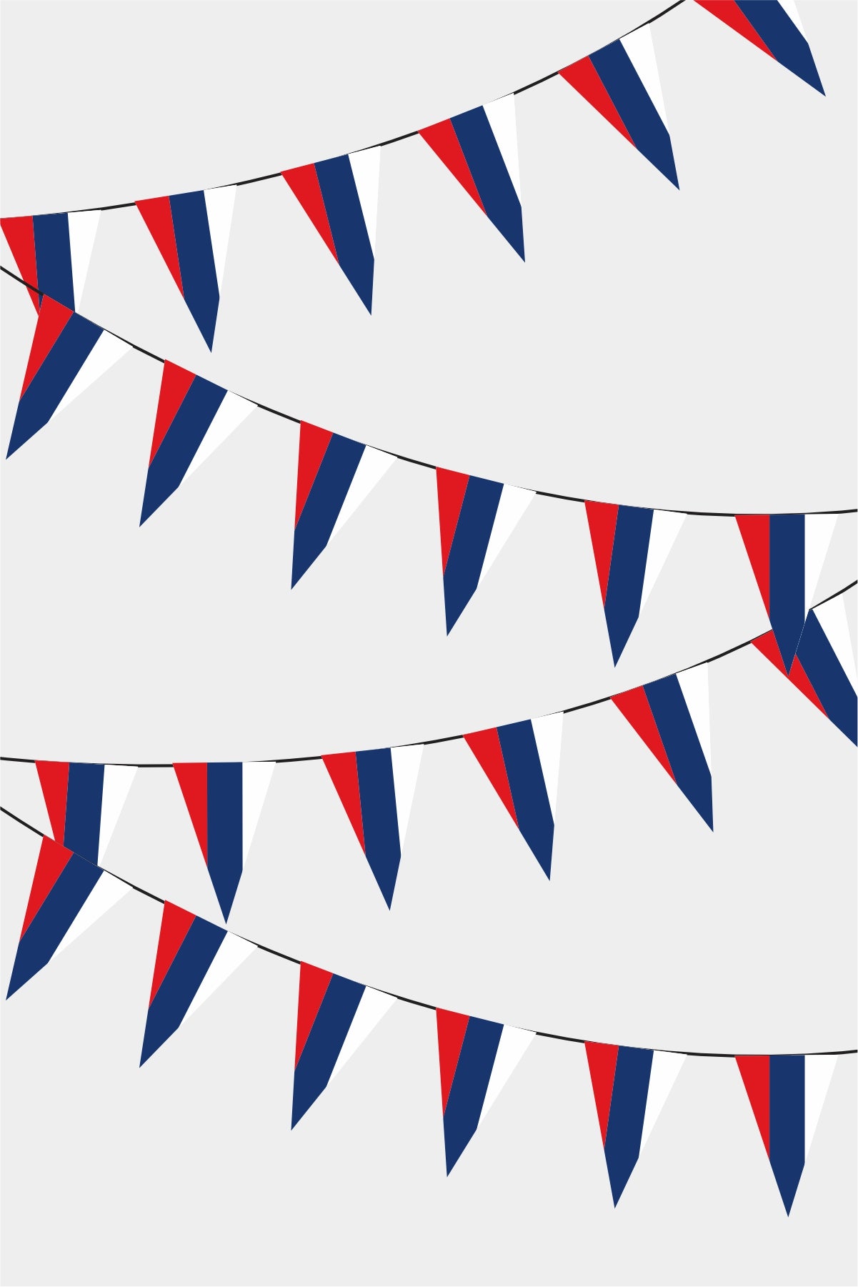 Russia Triangular Flag Bunting - 50 Meters Premium Pennant Flags for Party Decoration | Professional Quality Raschel Fabric