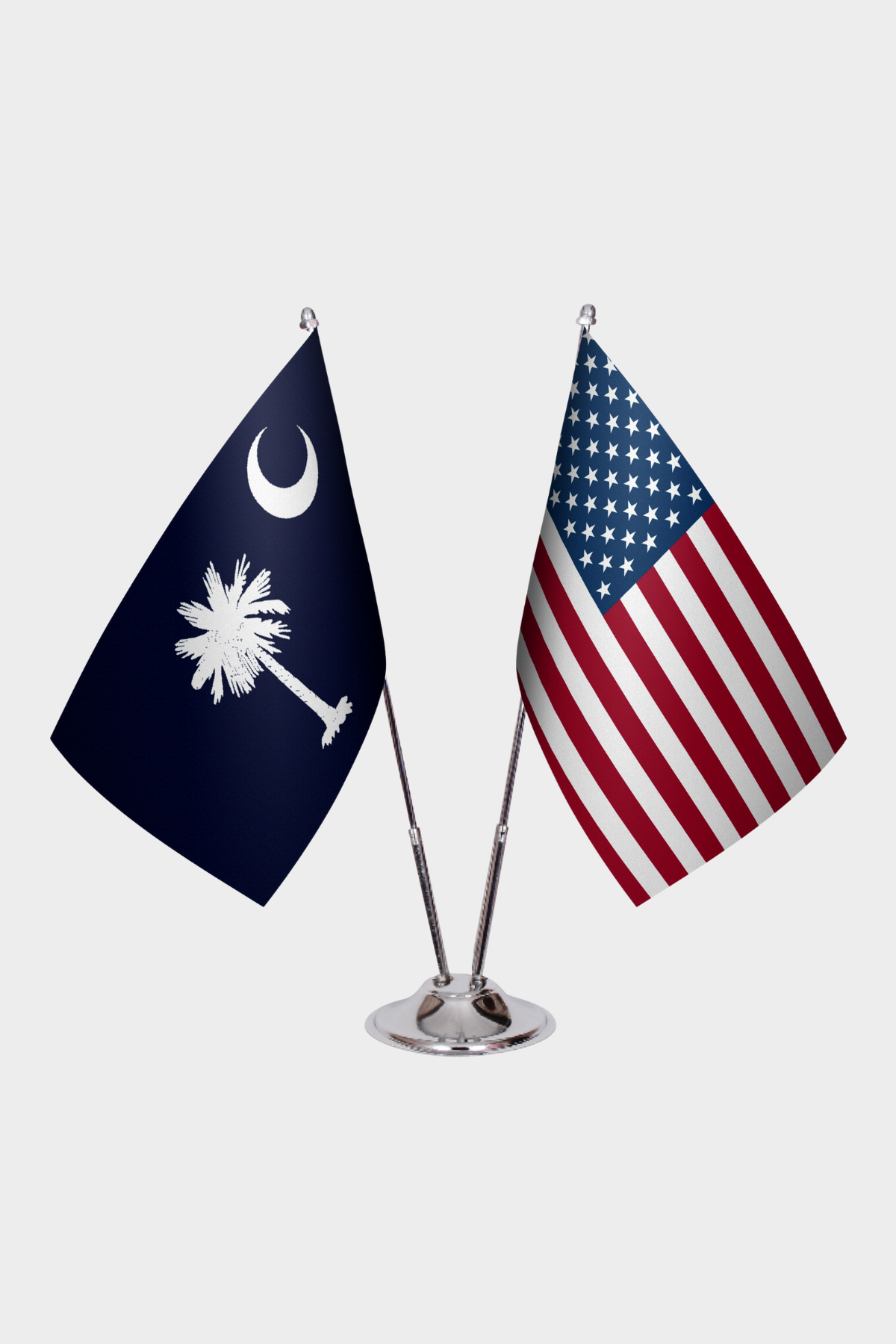 South Carolina & U.S. Desk Flag Set