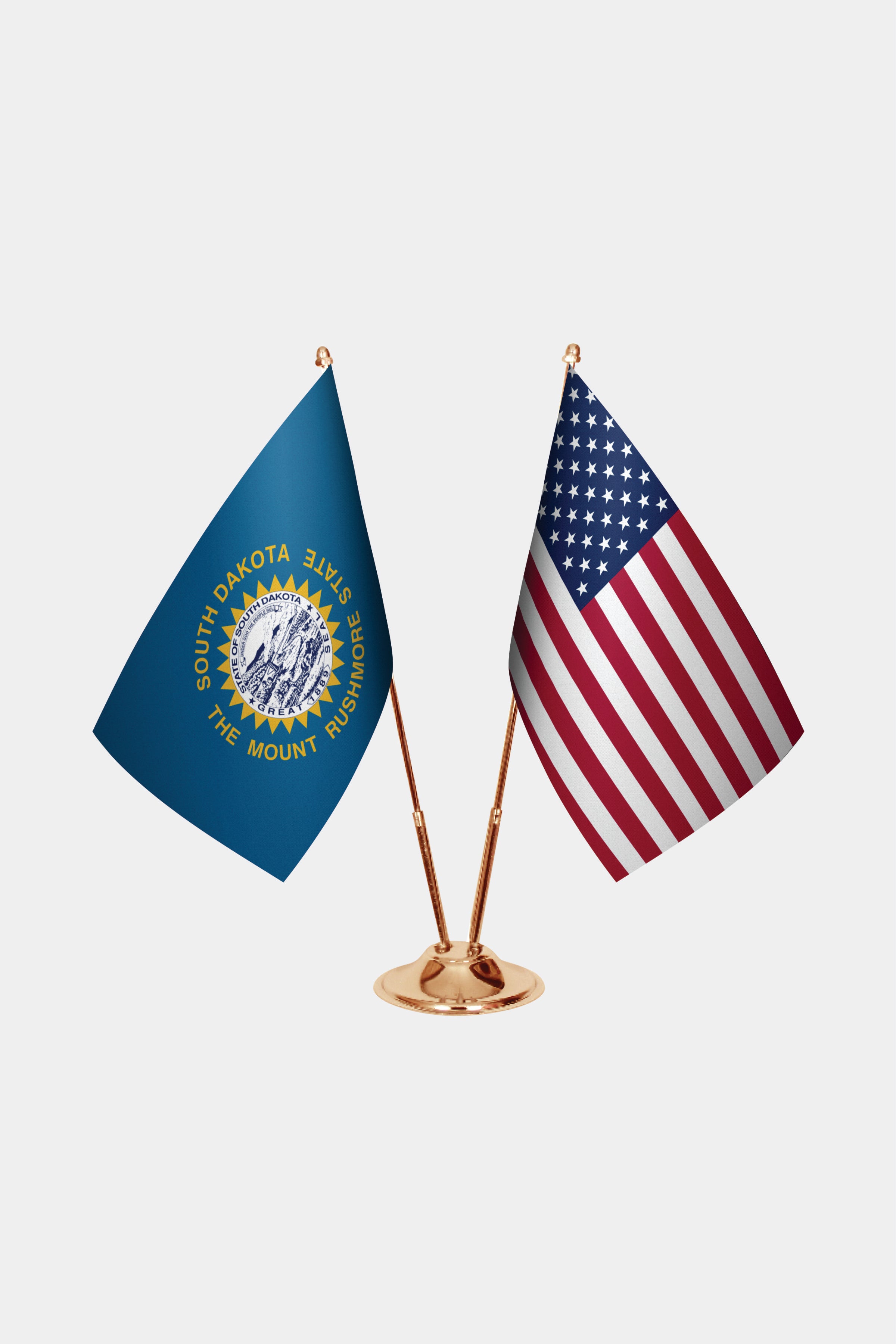 South Dakota Gold Desk Flag