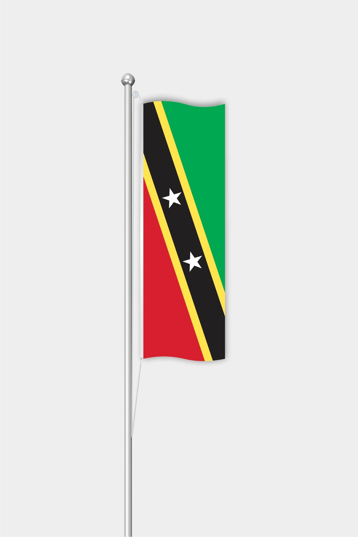 Outdoor Vertical Saint Kitts and Nevis Flag — Polyester