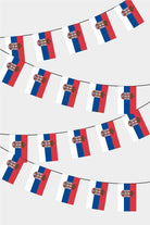 Serbia Rectangular Flag Bunting - 50 Meters Premium String Flags for Party Decoration | Professional Quality Raschel Fabric