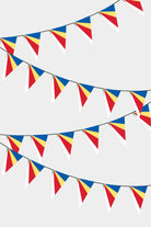 Seychelles Triangular Flag Bunting - 50 Meters Premium Pennant Flags for Party Decoration | Professional Quality Raschel Fabric