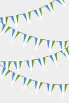 Sierra Leone Triangular Flag Bunting - 50 Meters Premium Pennant Flags for Party Decoration | Professional Quality Raschel Fabric