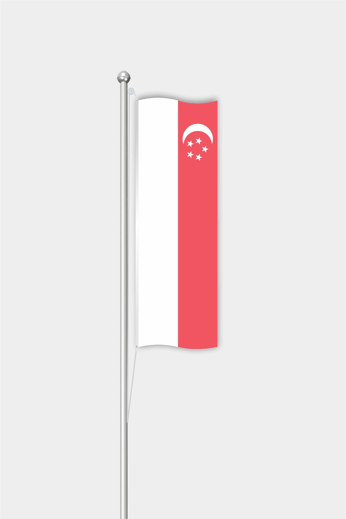 Outdoor Vertical Singapore Flag — Polyester