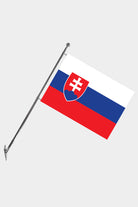 Slovakia Wall-Mounted Telescopic Flagpole Set — Polyester