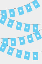 Somalia Rectangular Flag Bunting - 50 Meters Premium String Flags for Party Decoration | Professional Quality Raschel Fabric
