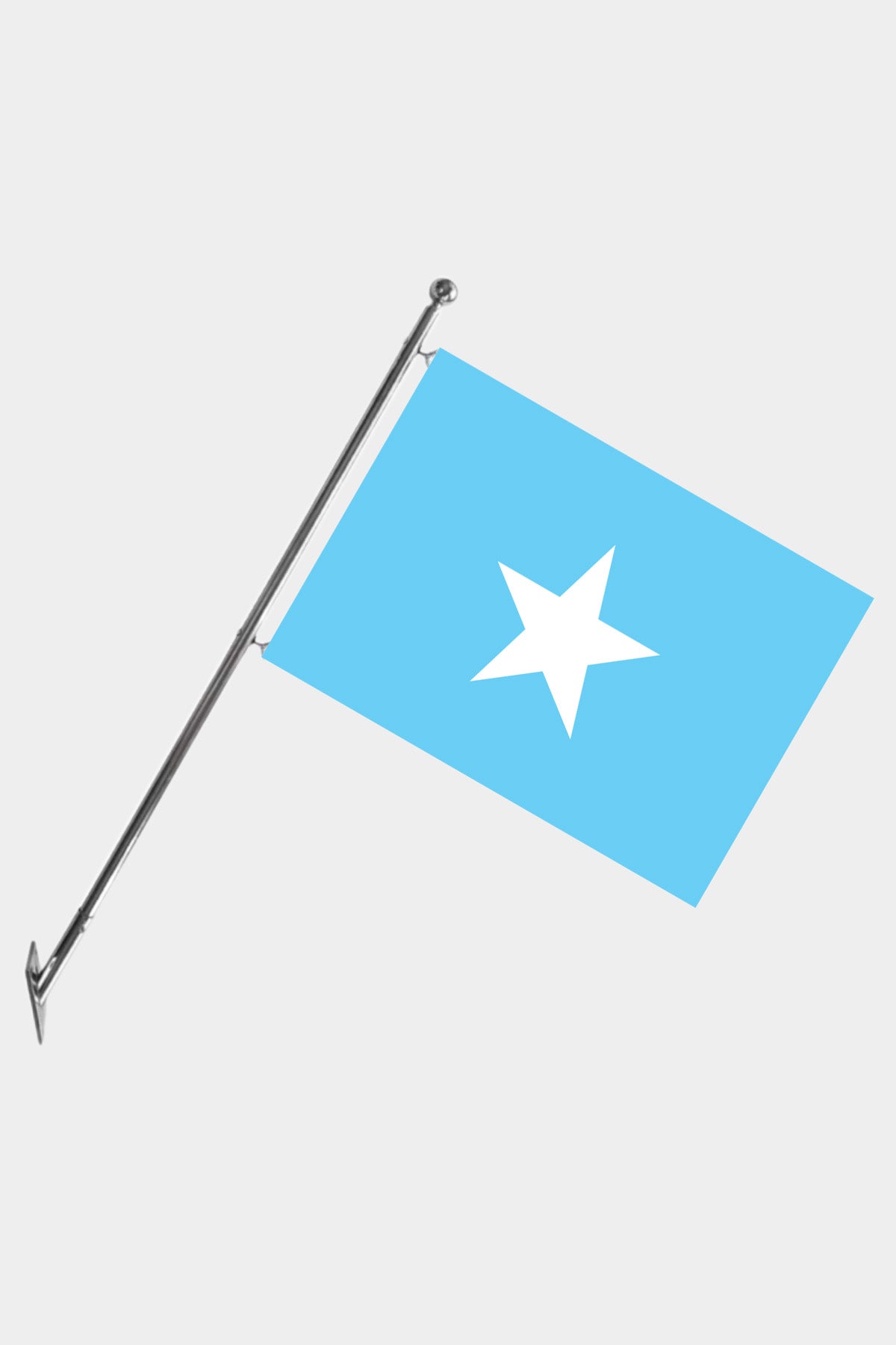 Mali Wall-Mounted Telescopic Flagpole Set — Polyester