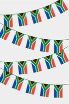 South Africa Rectangular Flag Bunting - 50 Meters Premium String Flags for Party Decoration | Professional Quality Raschel Fabric