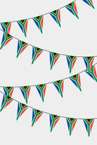 South Africa Triangular Flag Bunting - 50 Meters Premium Pennant Flags for Party Decoration | Professional Quality Raschel Fabric