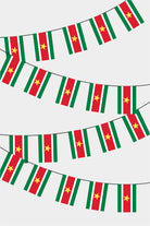 Suriname Rectangular Flag Bunting - 50 Meters Premium String Flags for Party Decoration | Professional Quality Raschel Fabric