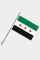 Syria Wall-Mounted Telescopic Flagpole Set — Polyester