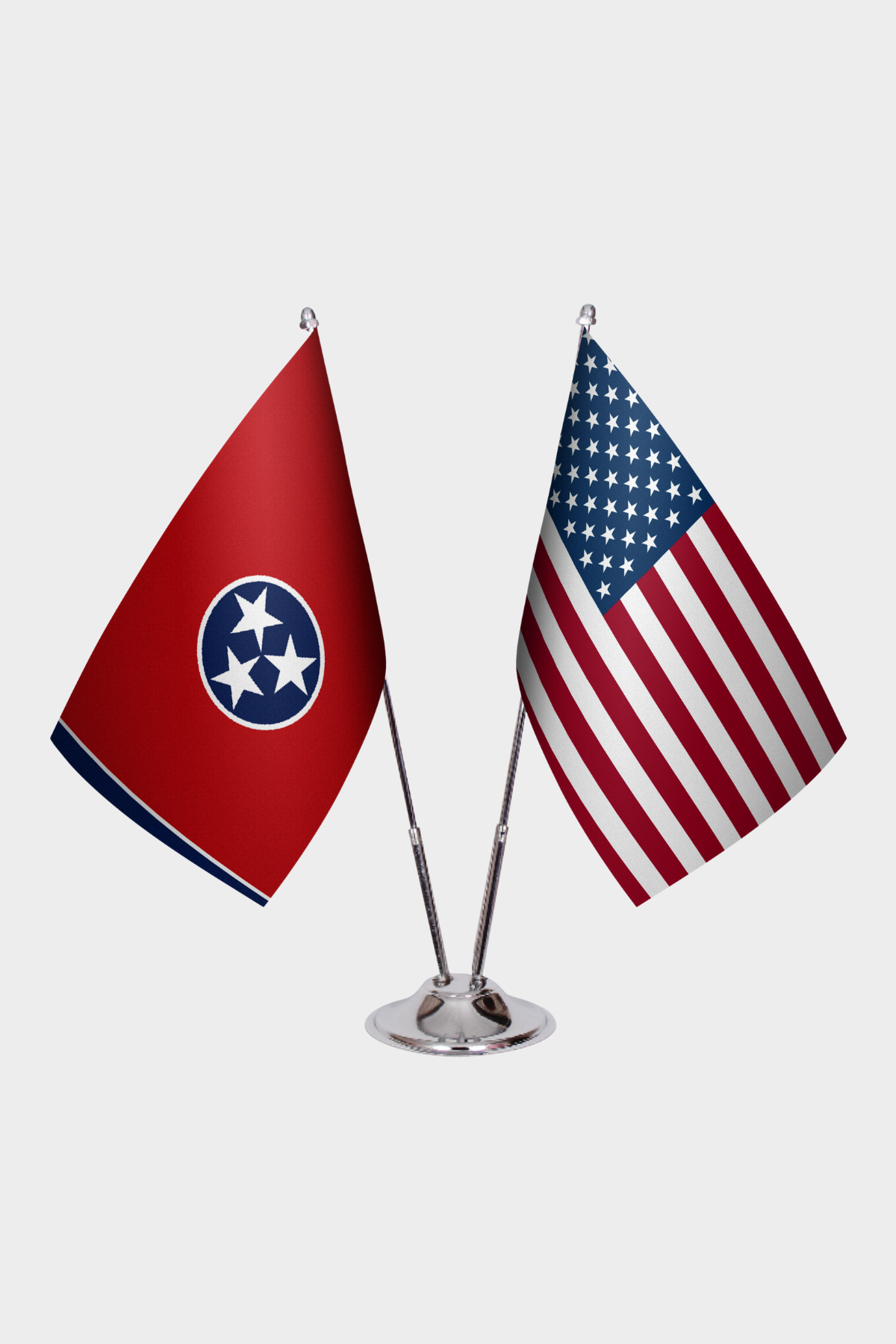 Tennessee & U.S. Desk Flag Set