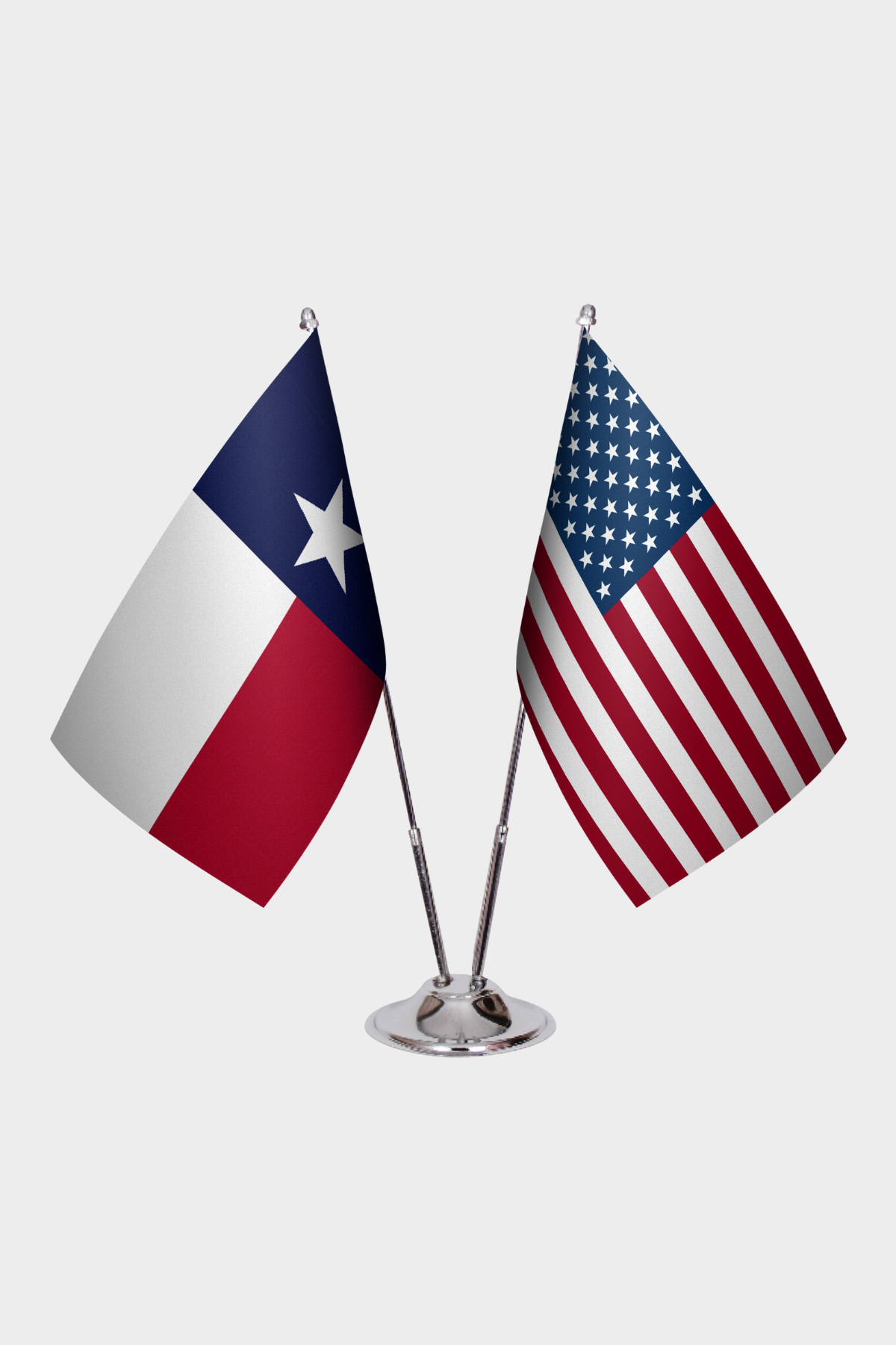 Texas & U.S. Desk Flag Set