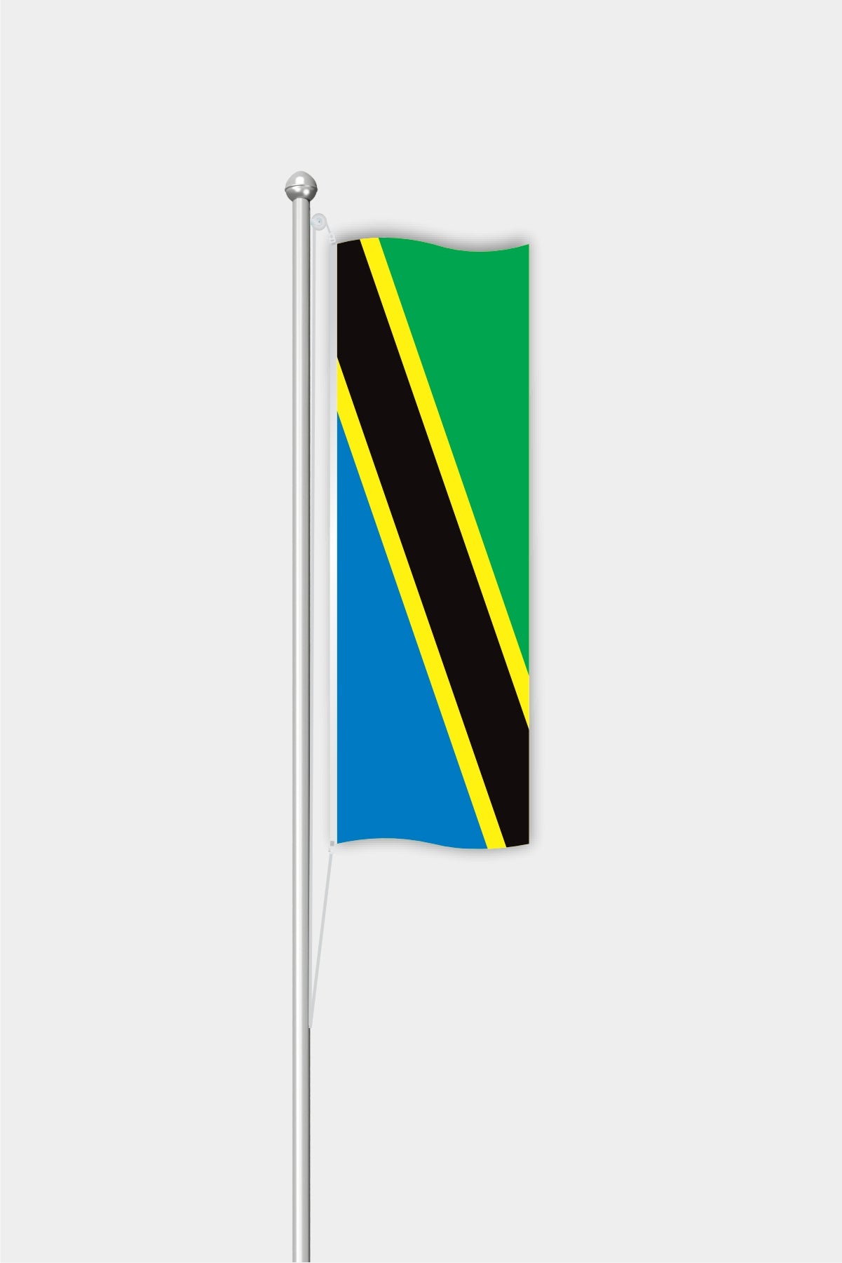 Outdoor Vertical Tanzania Flag — Polyester
