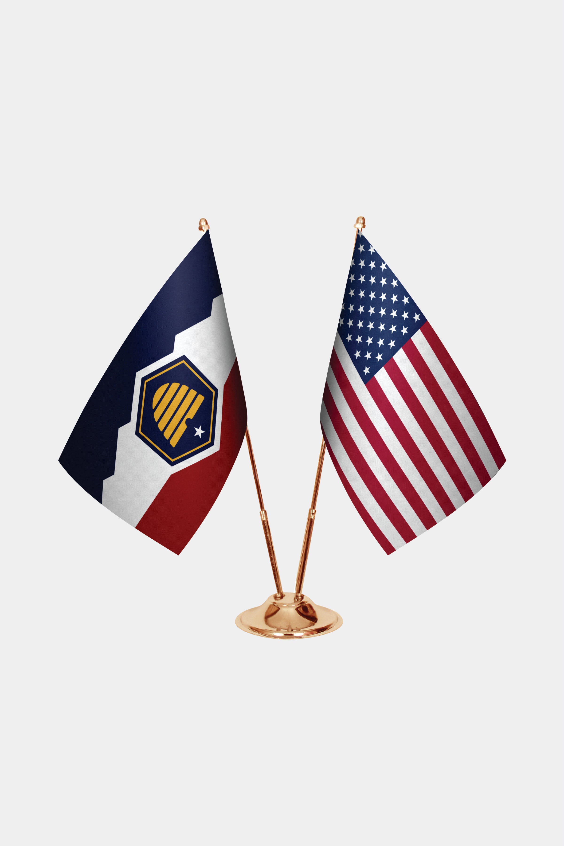 Utah Gold Desk Flag