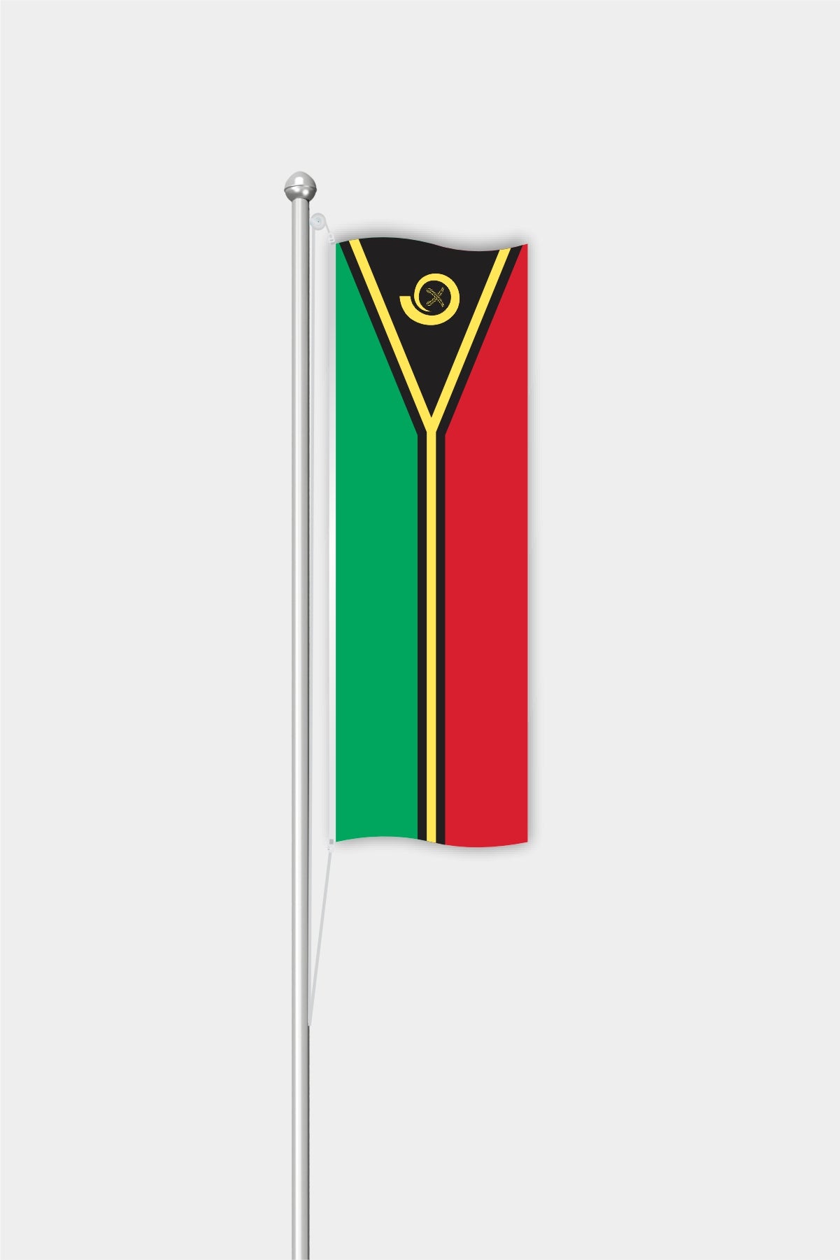 Outdoor Vertical Vanuatu Flag — Polyester