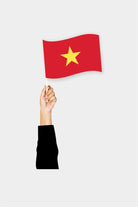 Vietnam handheld flag on stick - durable polyester country flag for events and parades