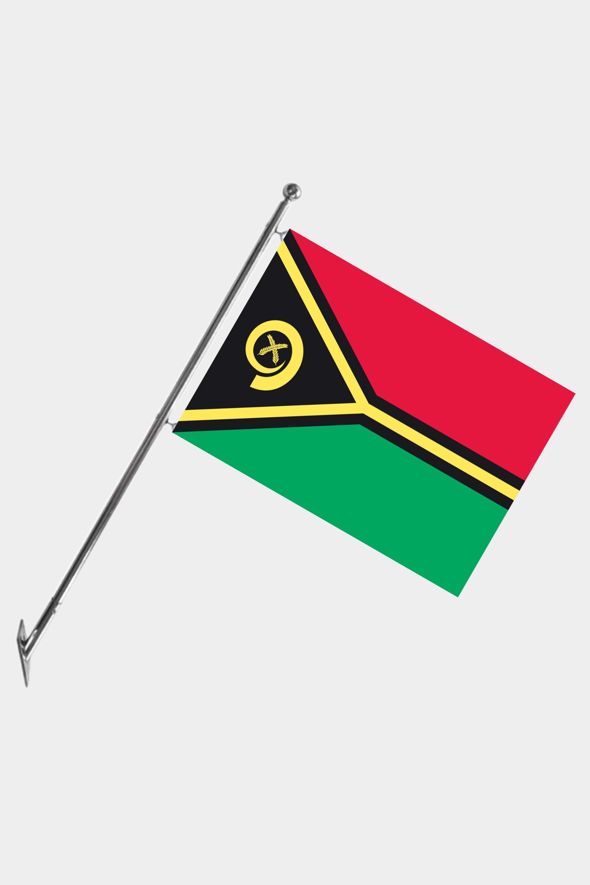 Vanuatu Wall-Mounted Telescopic Flagpole Set — Polyester