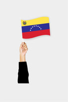 Venezuela handheld flag on stick - durable polyester country flag for events and parades