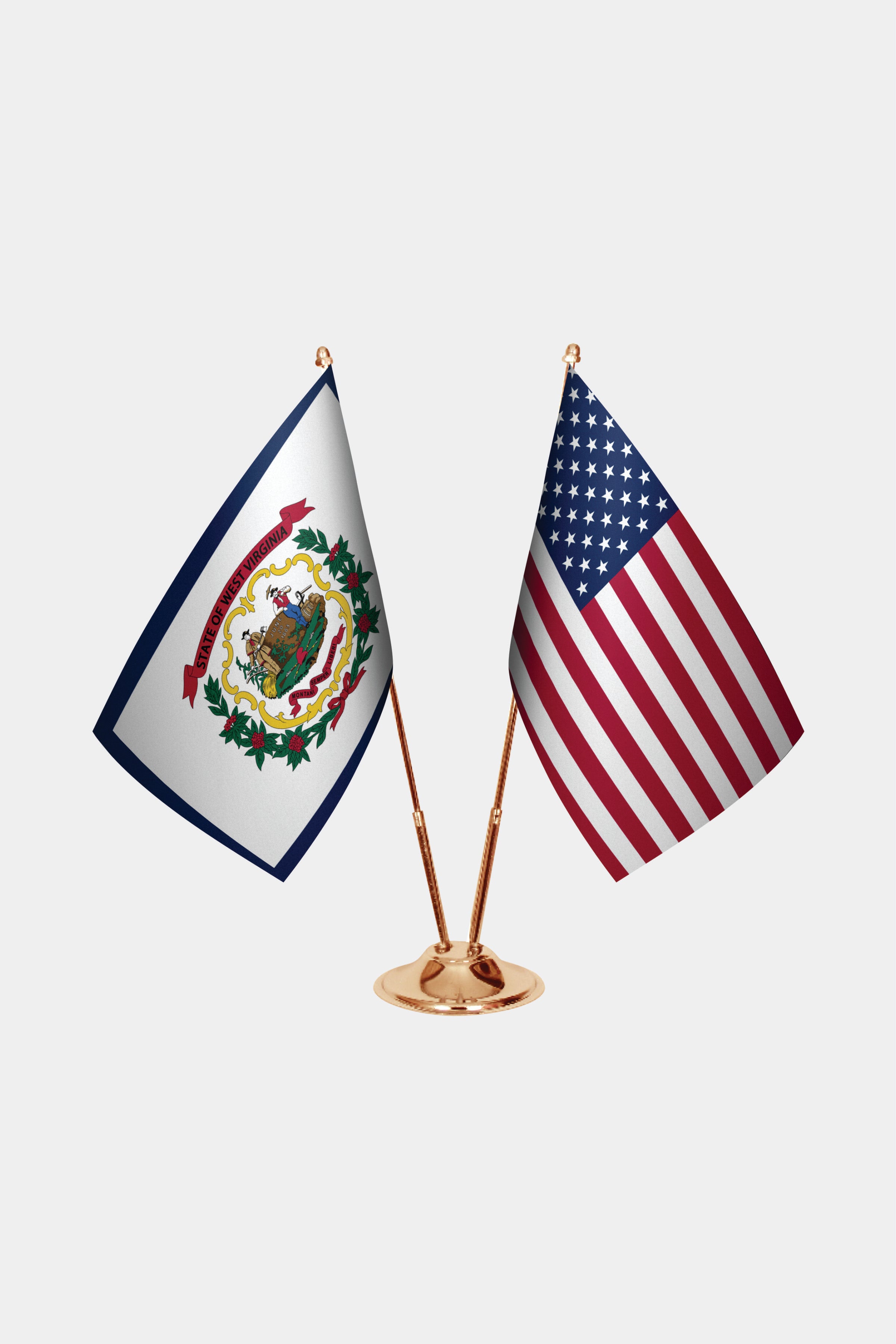 West Virginia Gold Desk Flag