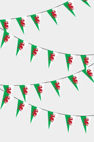 Wales Triangular Flag Bunting - 50 Meters Premium Pennant Flags for Party Decoration | Professional Quality Raschel Fabric