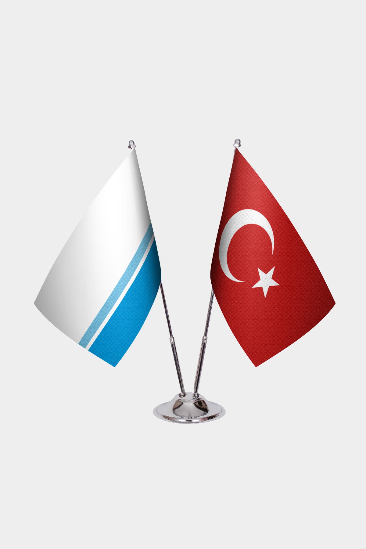 Altay Cumhuriyeti & Türkiye İkili Masa Bayrağı Seti