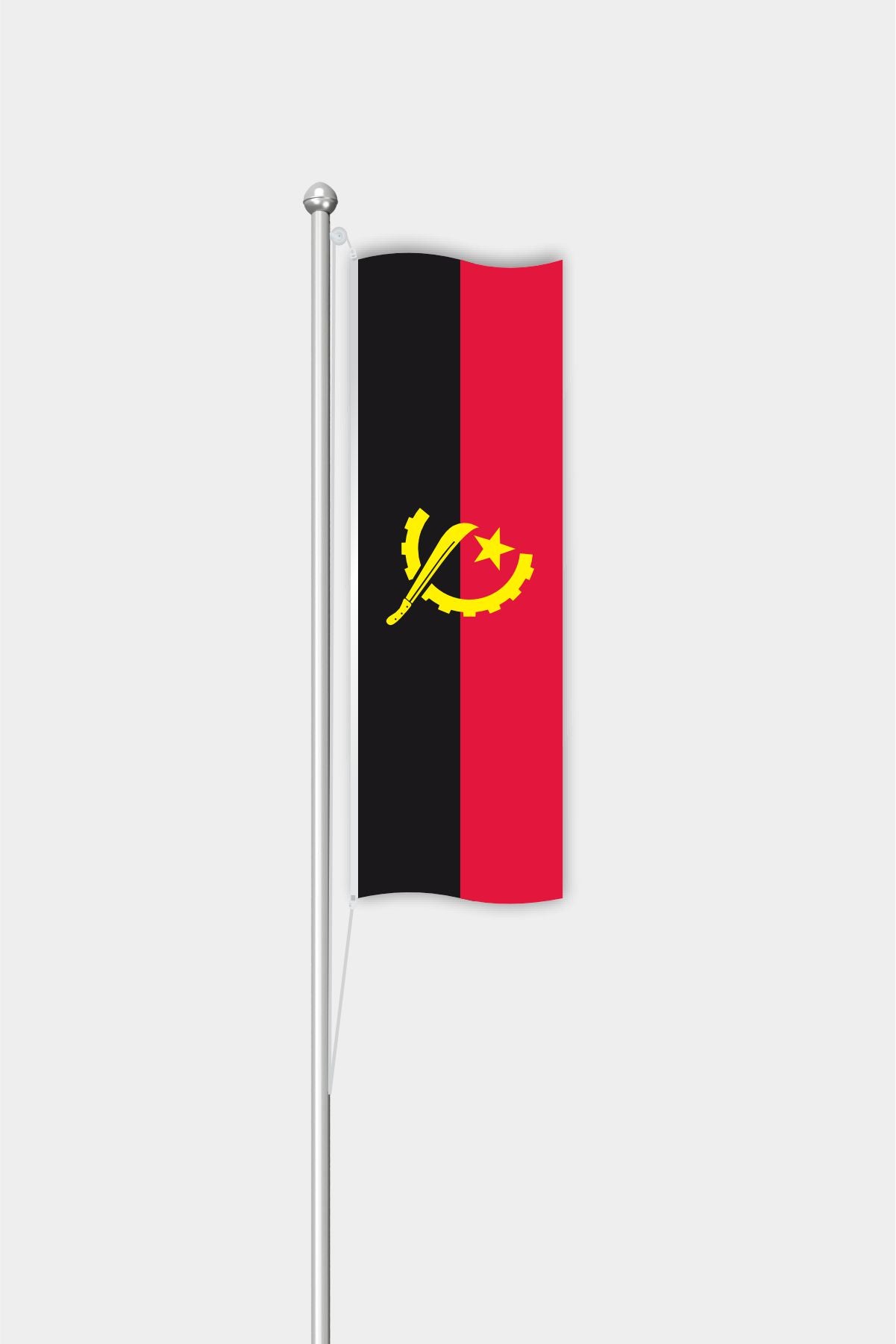 Outdoor Vertical Angola Flag — Polyester