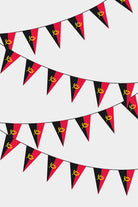 Angola Triangular Flag Bunting - 50 Meters Premium Pennant Flags for Party Decoration | Professional Quality Raschel Fabric
