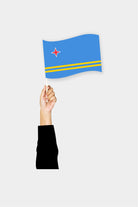 Aruba handheld flag on stick - durable polyester country flag for events and parades