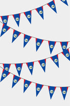 Belize Triangular Flag Bunting - 50 Meters Premium Pennant Flags for Party Decoration | Professional Quality Raschel Fabric