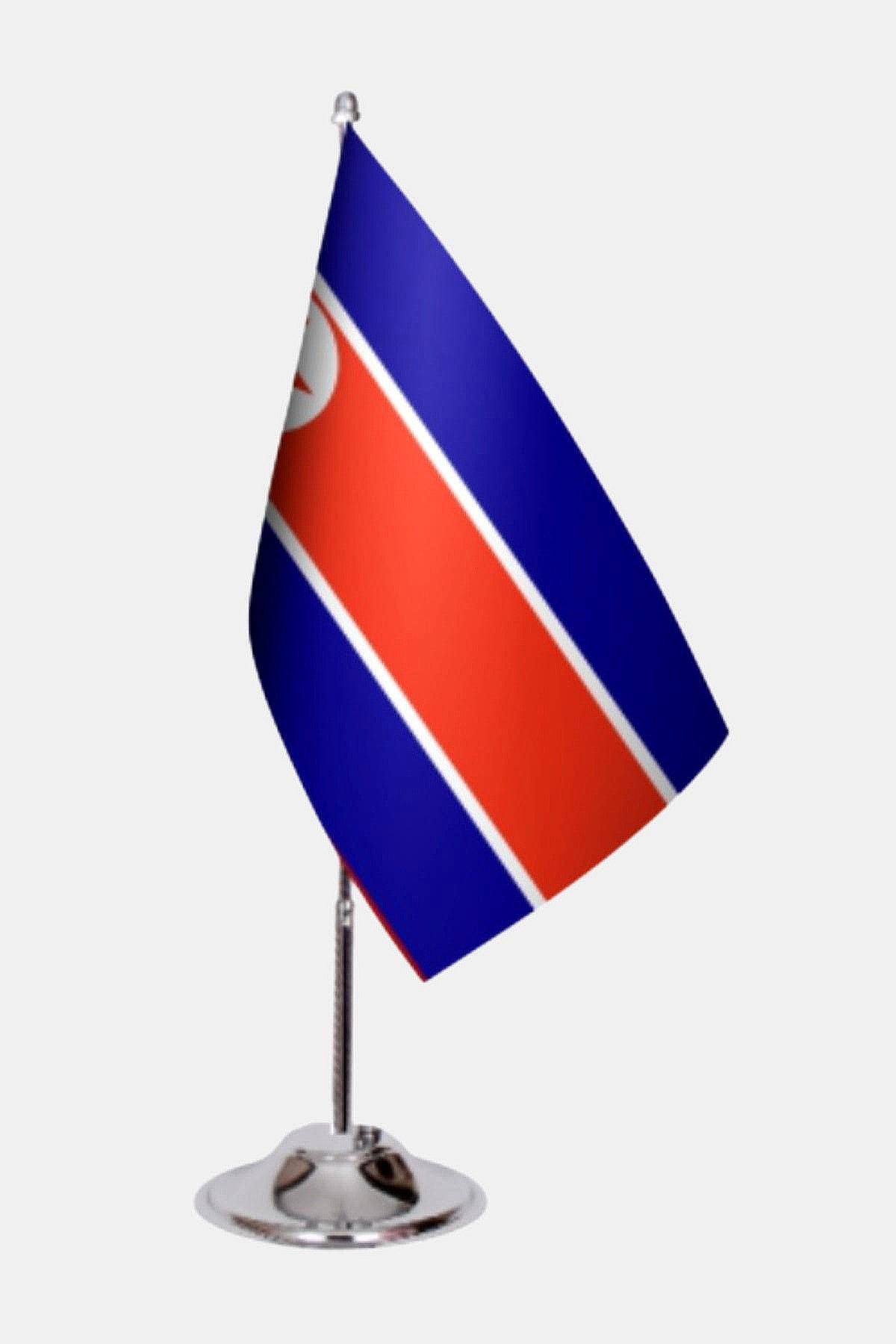 North Korea Desk Flags