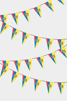 Ekvator Triangular Flag Bunting - 50 Meters Premium Pennant Flags for Party Decoration | Professional Quality Raschel Fabric