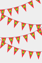Grenada Triangular Flag Bunting - 50 Meters Premium Pennant Flags for Party Decoration | Professional Quality Raschel Fabric