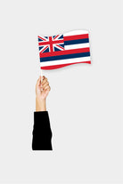 Hawaii handheld flag on stick - durable polyester country flag for events and parades