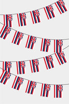 Hawaii Rectangular Flag Bunting - 50 Meters Premium String Flags for Party Decoration | Professional Quality Raschel Fabric