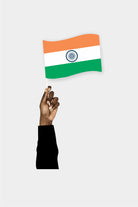 India handheld flag on stick - durable polyester country flag for events and parades