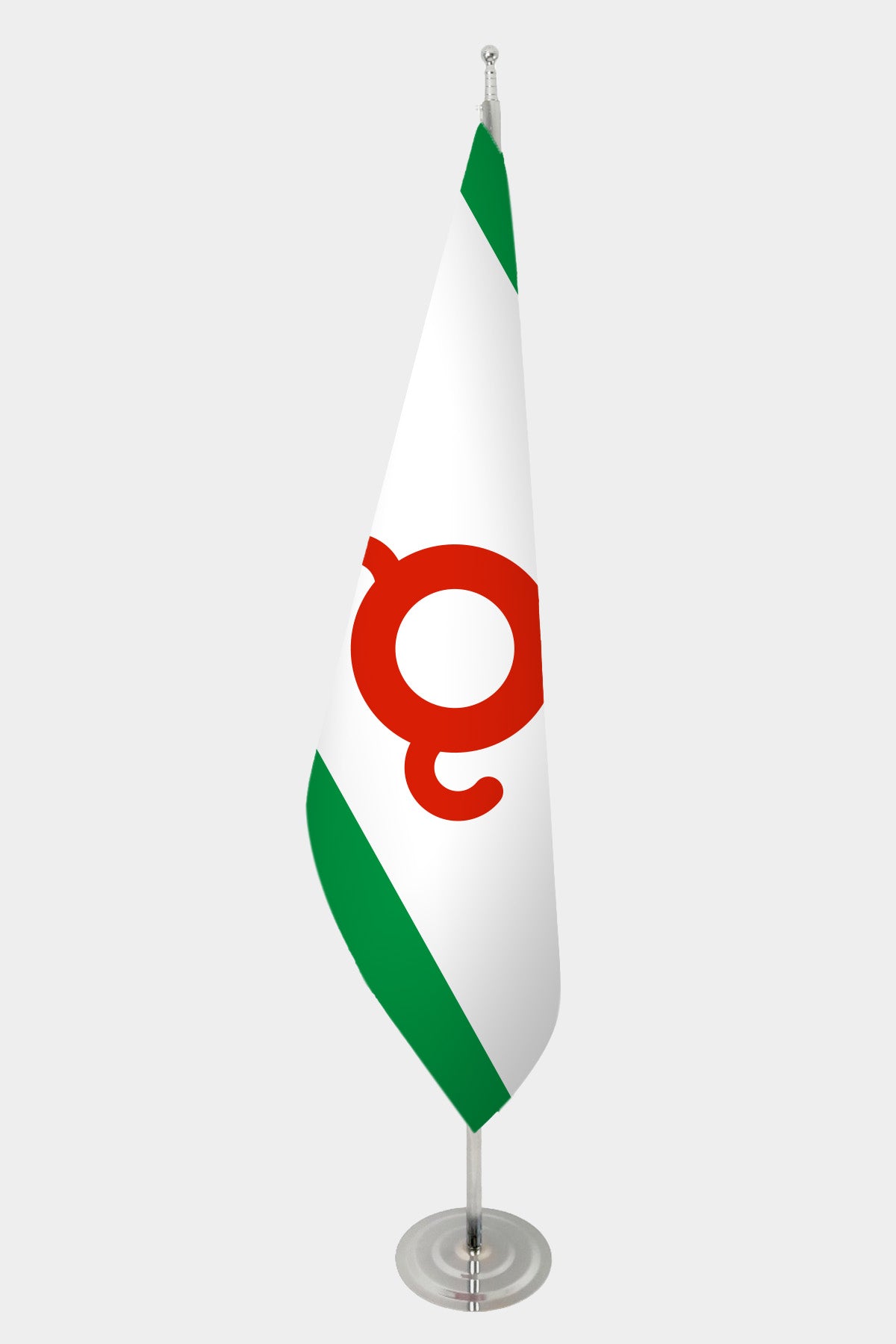 Ingushetia Official Indoor Flag — Double Satin, Chrome Pole