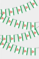 Ingushetia Rectangular Flag Bunting - 50 Meters Premium String Flags for Party Decoration | Professional Quality Raschel Fabric