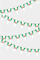 Ingushetia Triangular Flag Bunting - 50 Meters Premium Pennant Flags for Party Decoration | Professional Quality Raschel Fabric