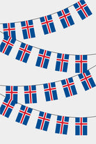 Izlanda Rectangular Flag Bunting - 50 Meters Premium String Flags for Party Decoration | Professional Quality Raschel Fabric