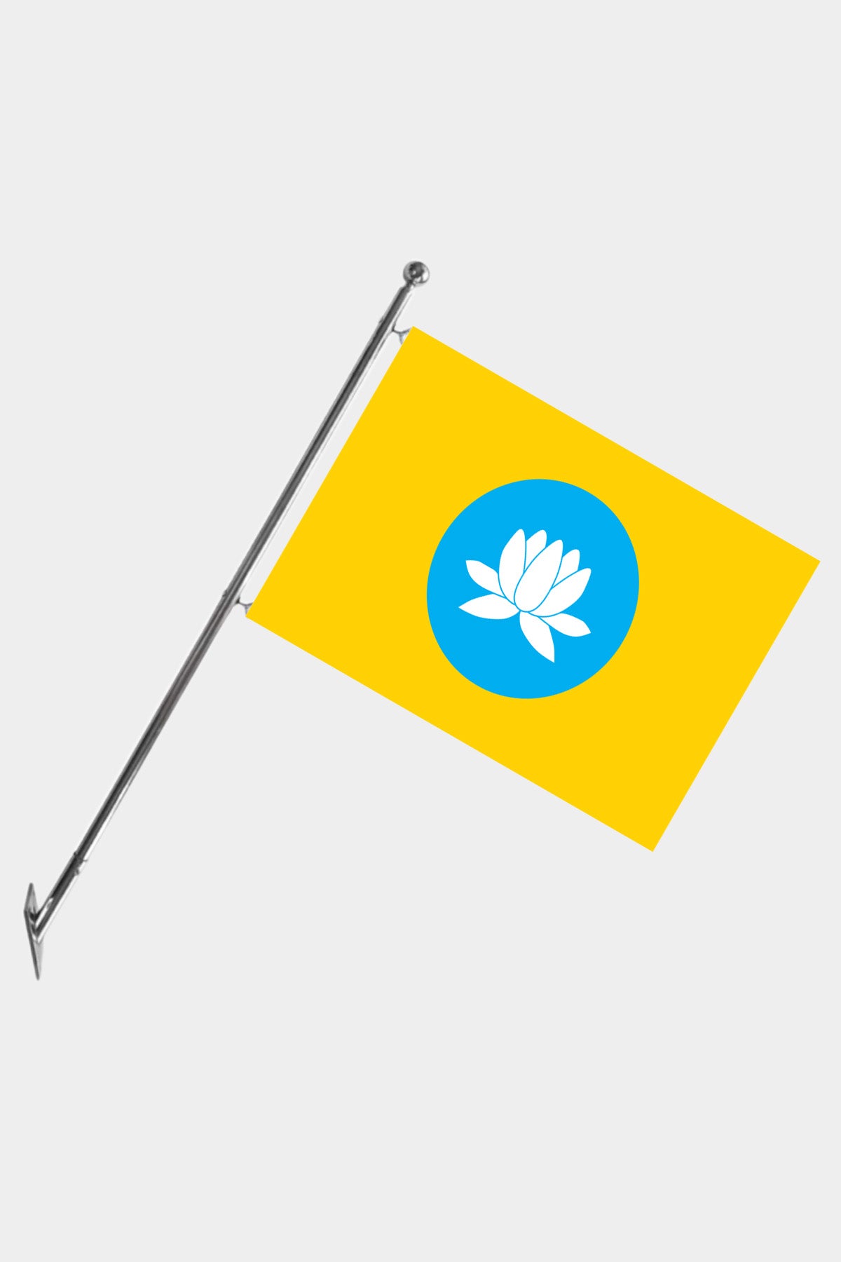 Kalmykia Wall-Mounted Telescopic Flagpole Set — Polyester