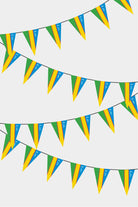 Karakalpakstan Triangular Flag Bunting - 50 Meters Premium Pennant Flags for Party Decoration | Professional Quality Raschel Fabric