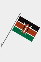Kenya Wall-Mounted Telescopic Flagpole Set — Polyester