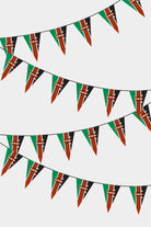Kenya Triangular Flag Bunting - 50 Meters Premium Pennant Flags for Party Decoration | Professional Quality Raschel Fabric