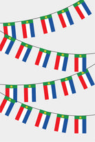 Khakassia Rectangular Flag Bunting - 50 Meters Premium String Flags for Party Decoration | Professional Quality Raschel Fabric